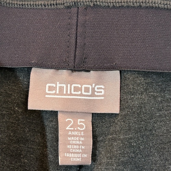 Chico’s Ankle Pants Size 2.5 Dark Gray Color Elastic waistband - Picture 7 of 8